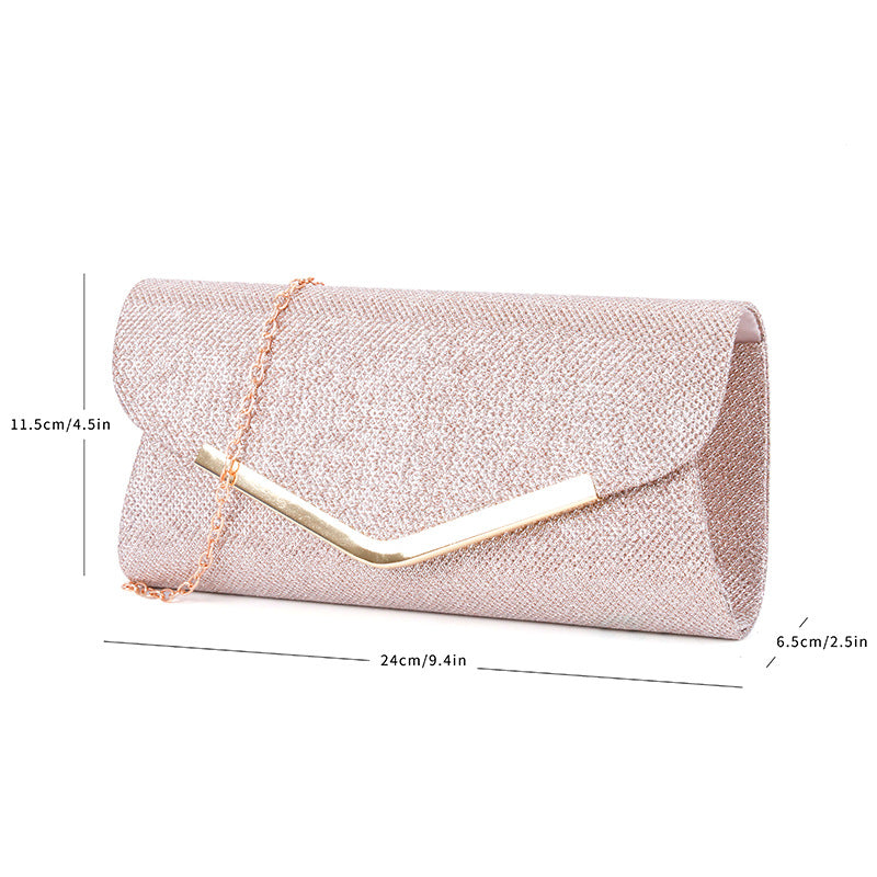 V-shaped metal strip flashing fashion evening bag - MERGE.DAY.1.FREESTYLE