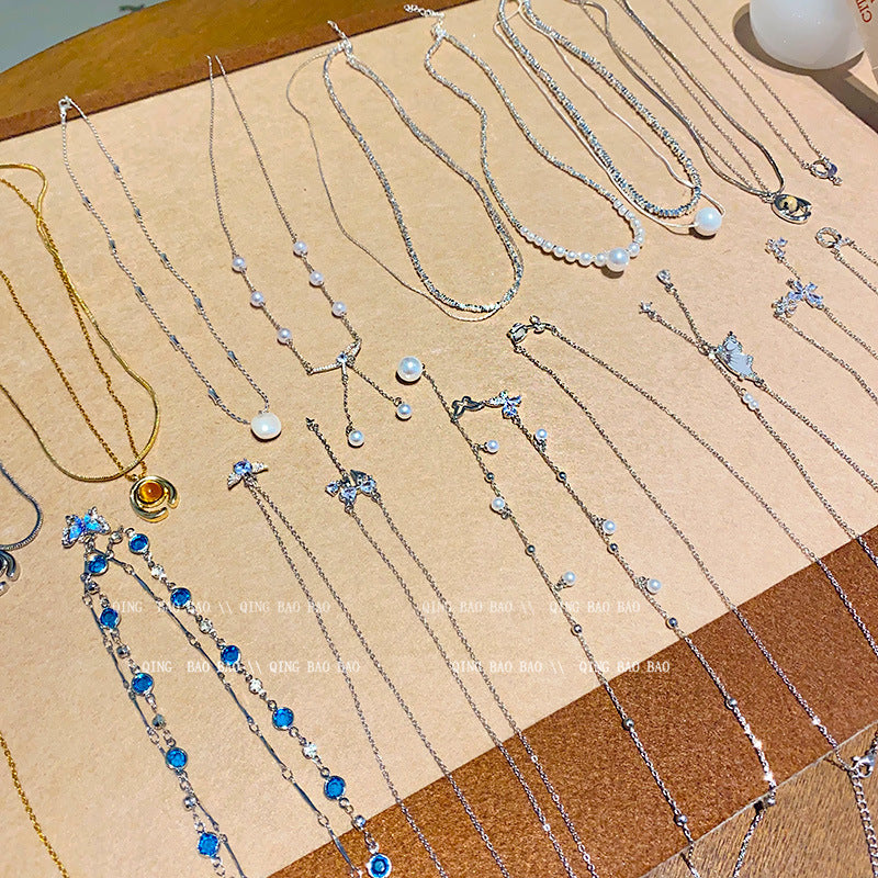 Titanium steel pearl clavicle necklace - MERGE.DAY.1.FREESTYLE