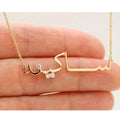 Customized Arabic writing necklace zircon 18K gold necklace - MERGE.DAY.1.FREESTYLE