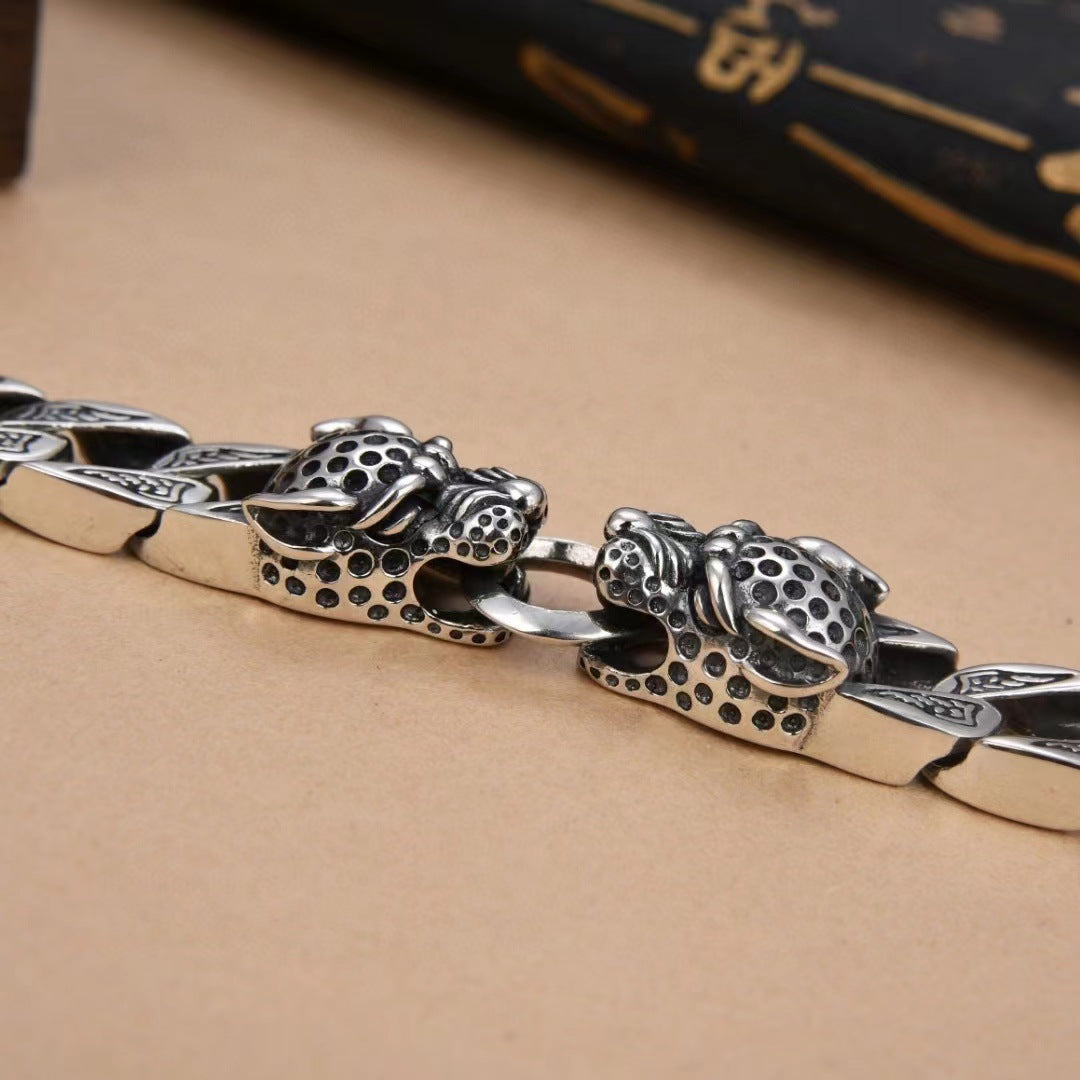 Very domineering retro double leopard men's bracelet - MERGE.DAY.1.FREESTYLE
