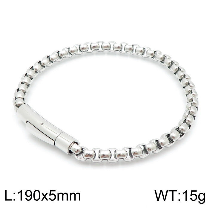 Stainless steel square pearl bracelet - MERGE.DAY.1.FREESTYLE