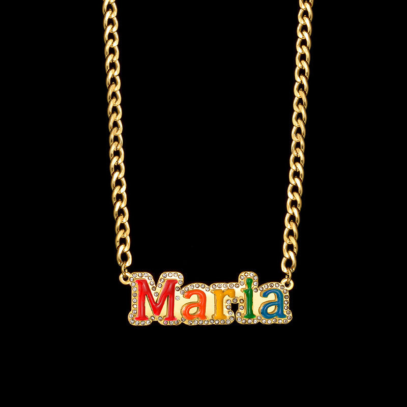 Welding dripping name necklace - MERGE.DAY.1.FREESTYLE