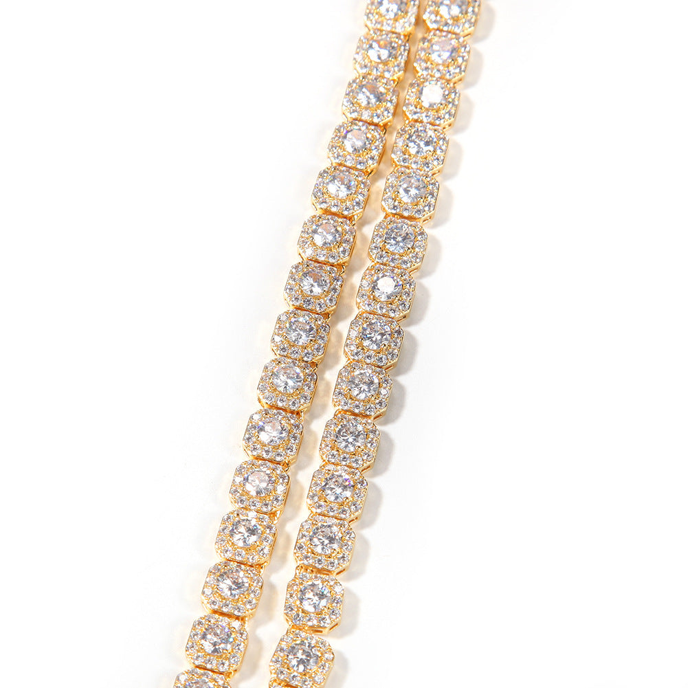 Hip-hop 9mm square rock candy zircon bracelet - MERGE.DAY.1.FREESTYLE