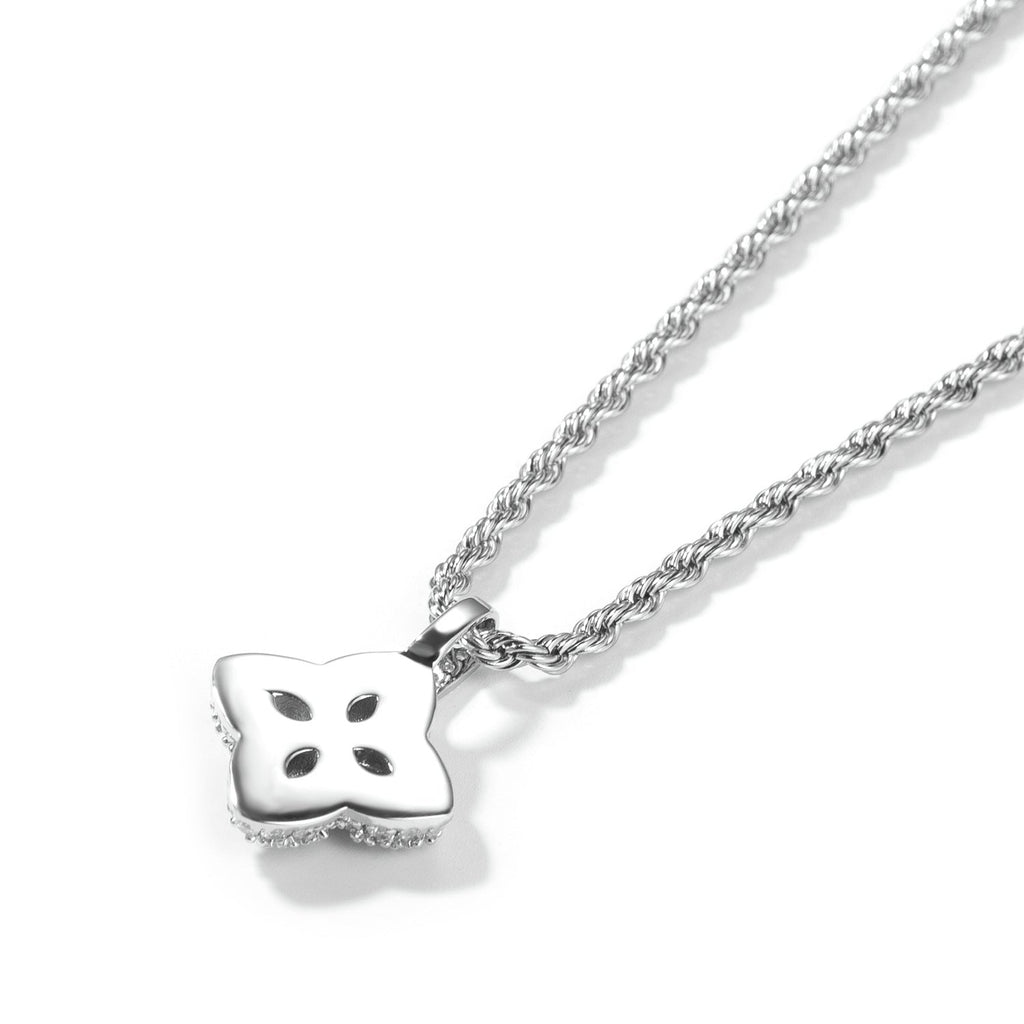 Cubic Zirconia Colorful Four-Leaf Clover Pendant - MERGE.DAY.1.FREESTYLE