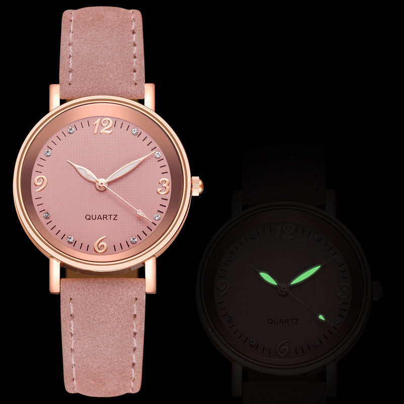 Luminous Watches for Women with Leather Straps and Casual Wear - MERGE.DAY.1.FREESTYLE
