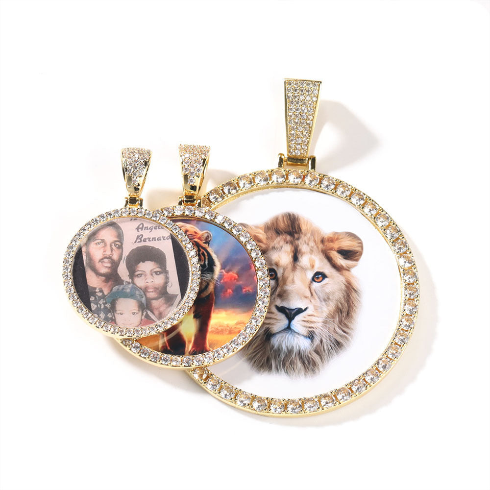 Hip Hop XL large round DIY pendant necklace - MERGE.DAY.1.FREESTYLE