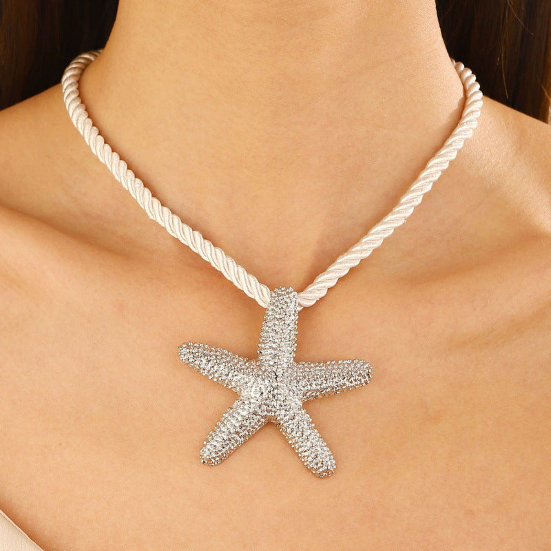 starfish necklace beach summer holiday earrings necklace - MERGE.DAY.1.FREESTYLE