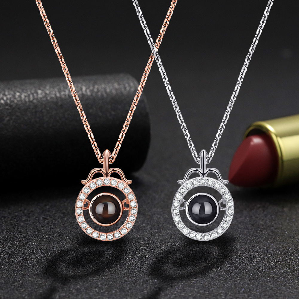 Photo Projection Necklace 12 Constellation Patterns Pendant Necklace - MERGE.DAY.1.FREESTYLE