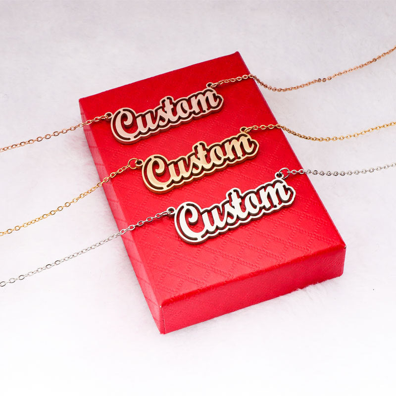 Customized hollow name necklace - MERGE.DAY.1.FREESTYLE