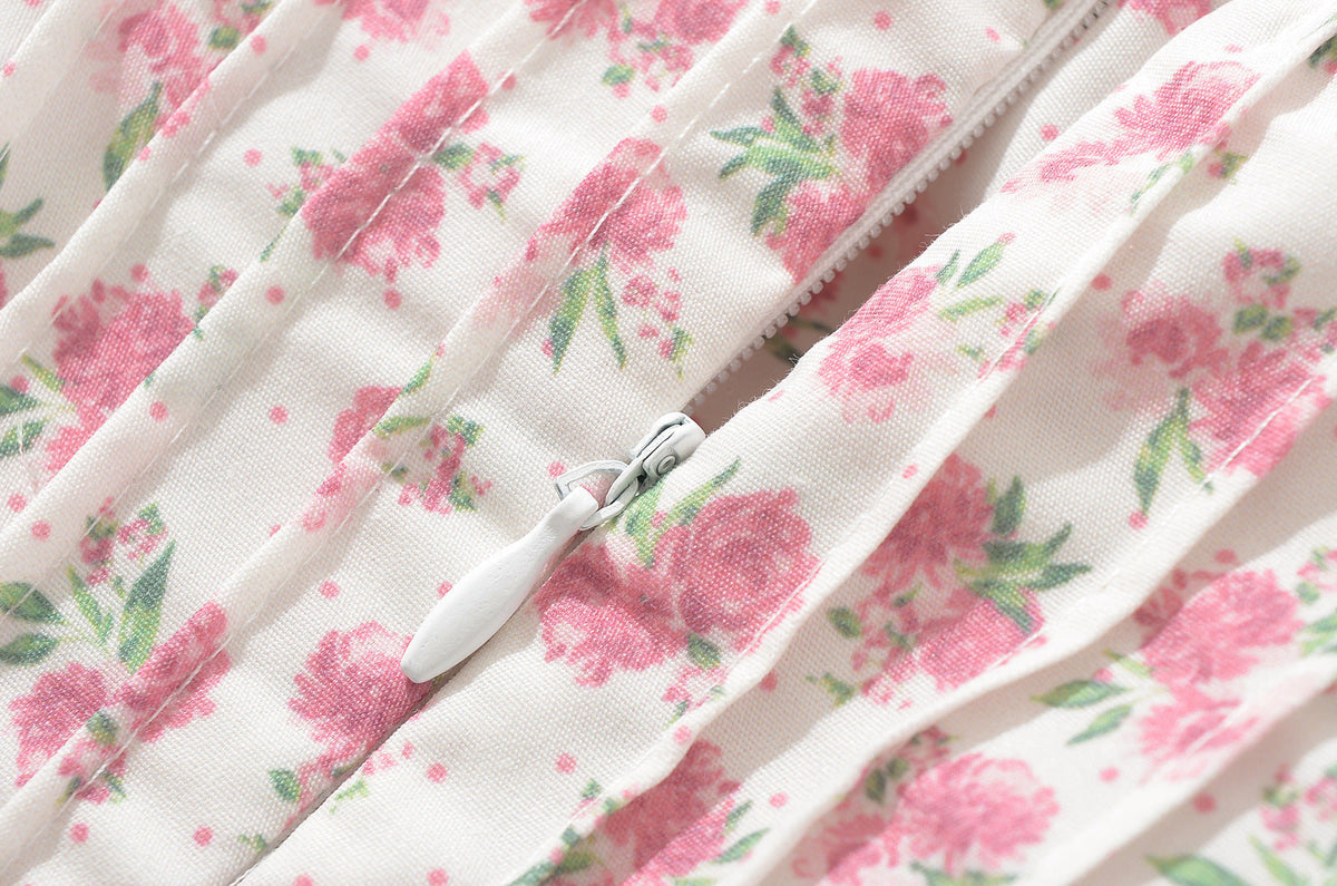 French girl floral suspender dress playful summer dress - MERGE.DAY.1.FREESTYLE