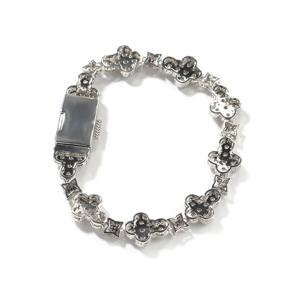 10mm cross flower star bracelet with micro-inlaid zircon - MERGE.DAY.1.FREESTYLE