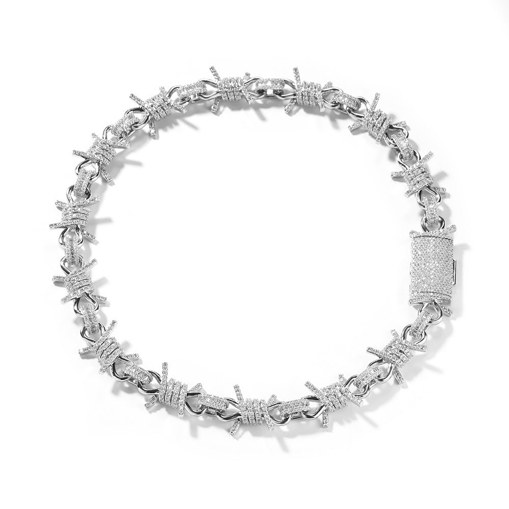 Wire chain diamond thorn necklace bracelet - MERGE.DAY.1.FREESTYLE