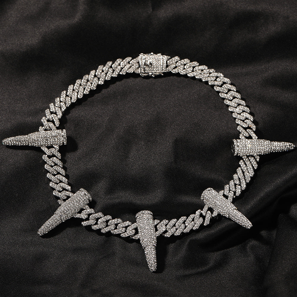 Hip-hop diamond-encrusted black panther necklace - MERGE.DAY.1.FREESTYLE