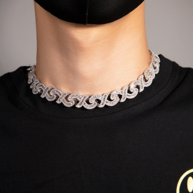 15mm Diamond Geometric Infinity Cuban Chain - MERGE.DAY.1.FREESTYLE