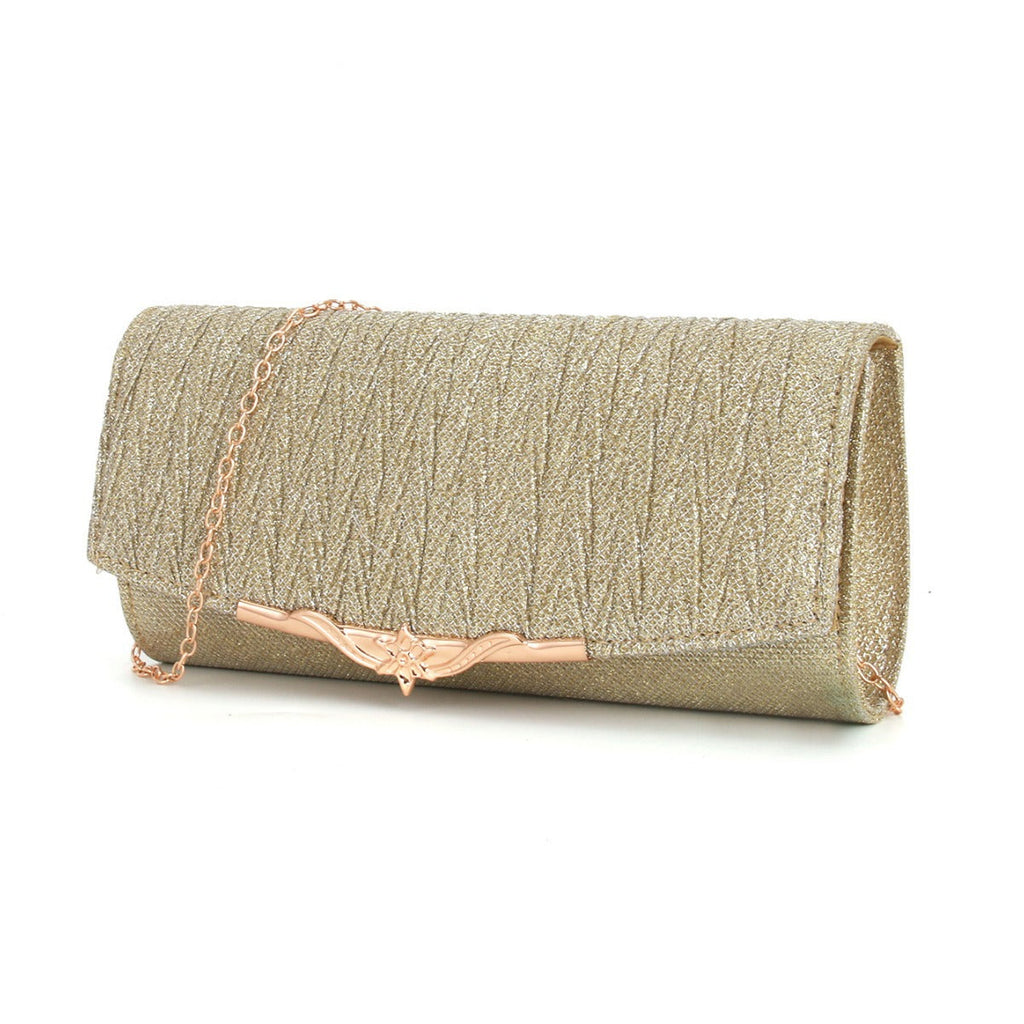 Metal veil pleated Clutch bag evening bag - MERGE.DAY.1.FREESTYLE