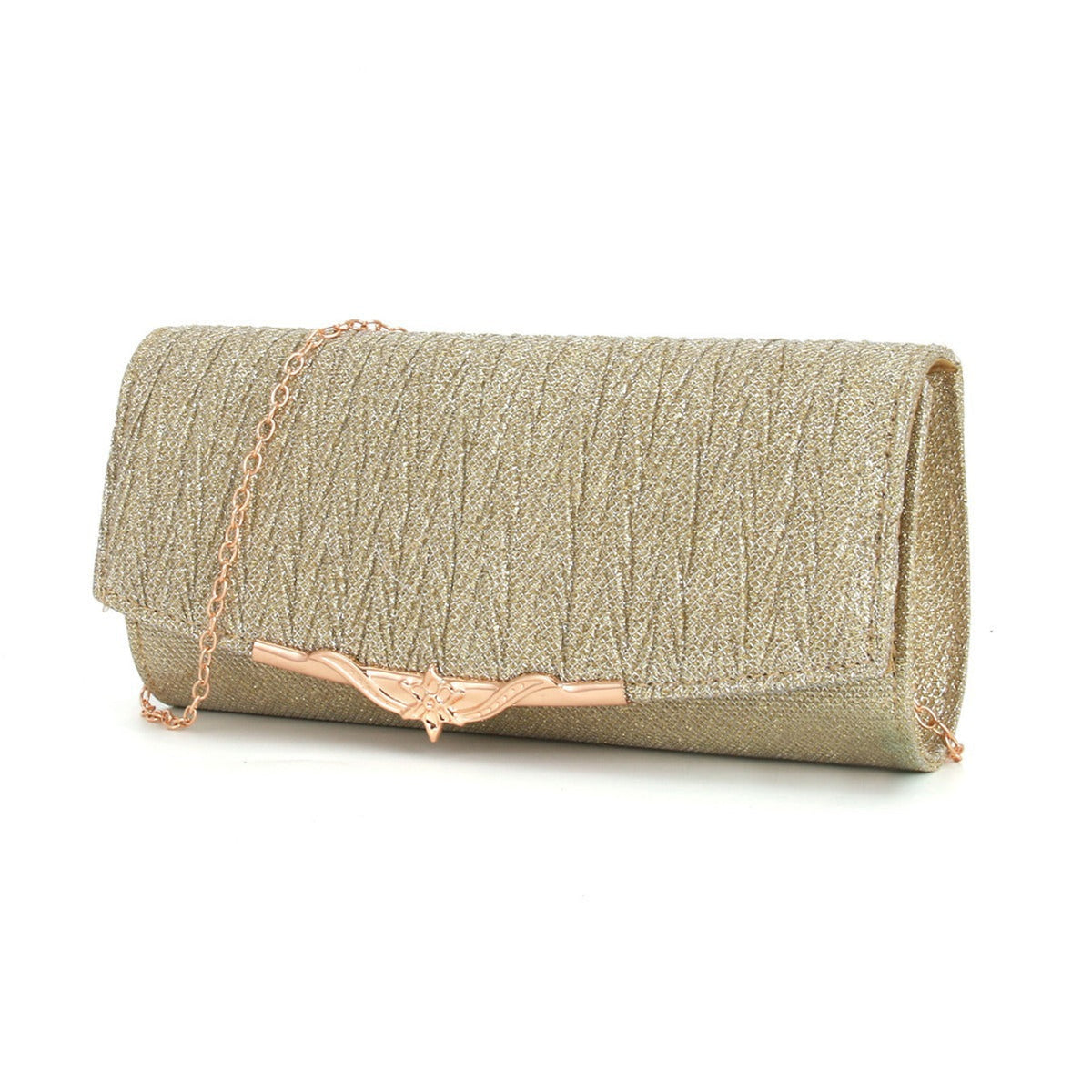 Metal veil pleated Clutch bag evening bag - MERGE.DAY.1.FREESTYLE