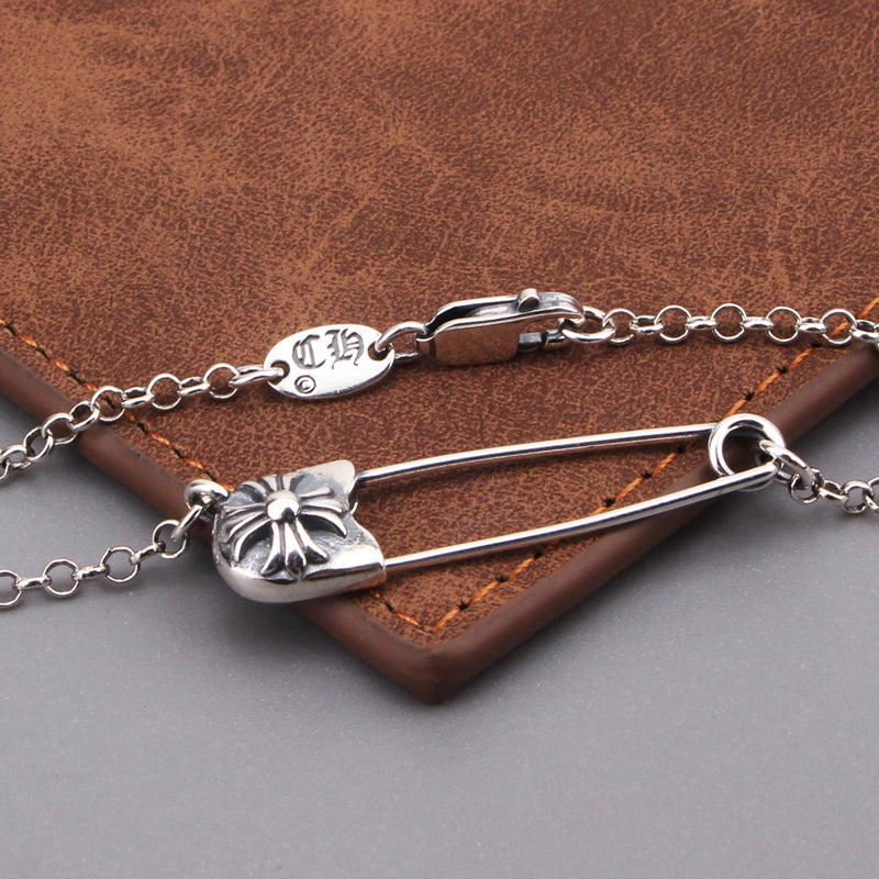 Retro cross pin necklace - MERGE.DAY.1.FREESTYLE
