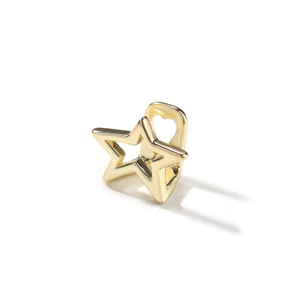Hip-hop niche design hollow five-pointed star braces - MERGE.DAY.1.FREESTYLE