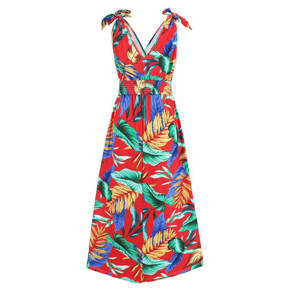 Hawaiian Beach Dress Summer Print Long Skirt Women's Dress - MERGE.DAY.1.FREESTYLE