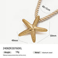 starfish necklace conch sun thick rope necklace - MERGE.DAY.1.FREESTYLE
