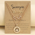 Zodiac Necklace Vintage English Star Image Pendant Three Piece Jewelry Set - MERGE.DAY.1.FREESTYLE