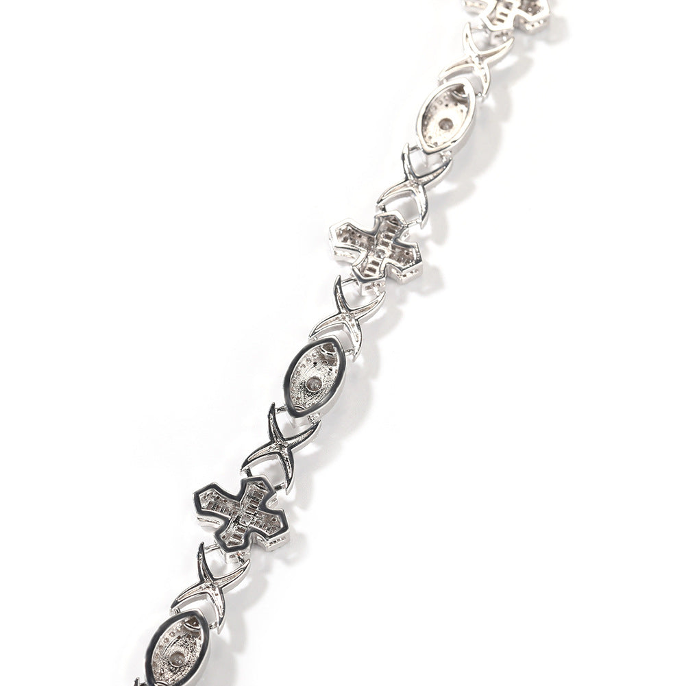 Hip Hop Zirconia Eye Cross Bracelet - MERGE.DAY.1.FREESTYLE
