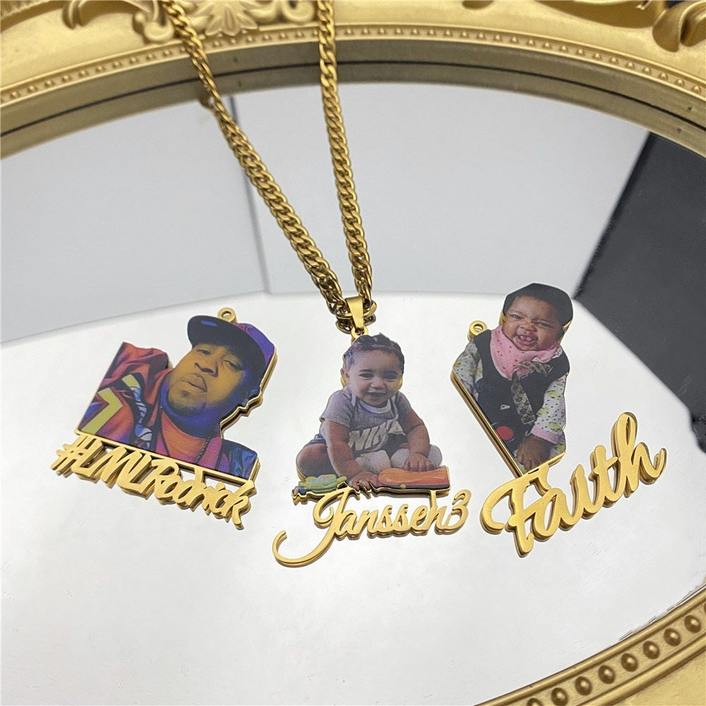 Custom Photo Necklace Picture Pendant Name Memory Jewelry - MERGE.DAY.1.FREESTYLE