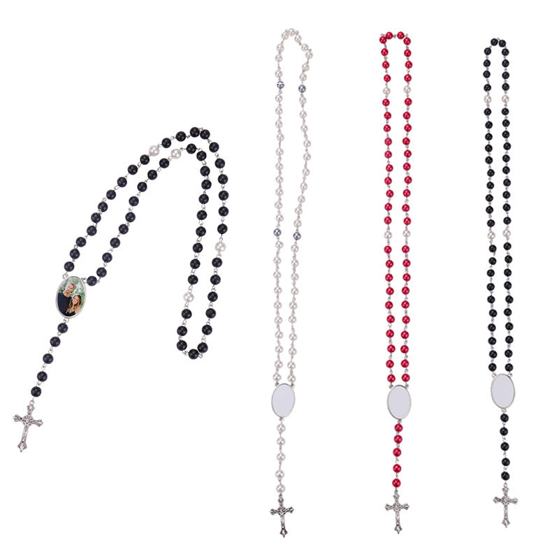 rosary necklace custom picture pendant - MERGE.DAY.1.FREESTYLE
