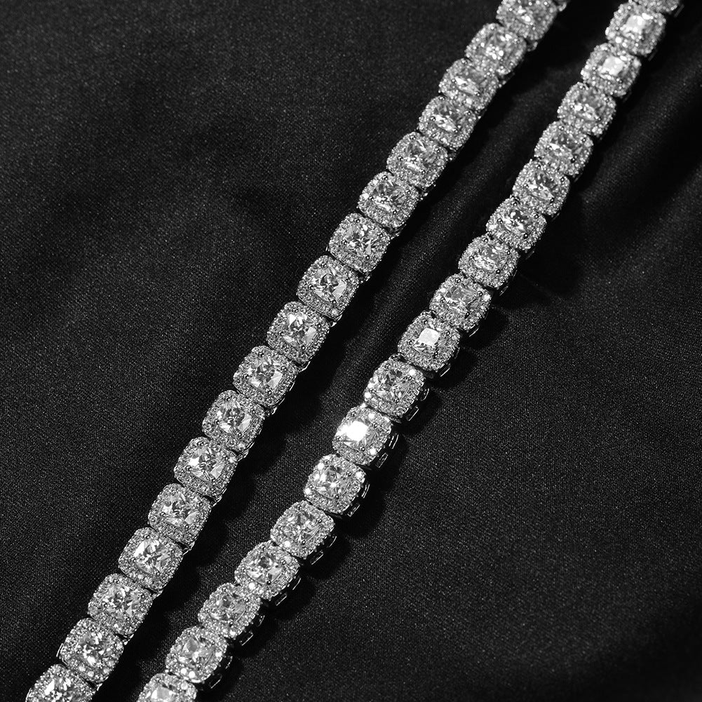 Zircon Hip Hop Necklace 7mm Gold Plated Rock Candy Chain - MERGE.DAY.1.FREESTYLE