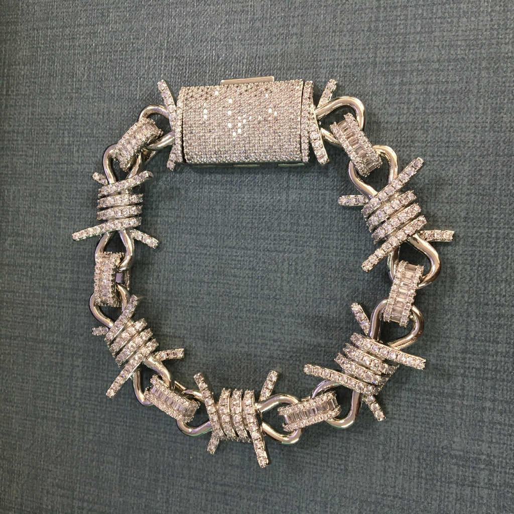 Wire chain diamond thorn necklace bracelet - MERGE.DAY.1.FREESTYLE