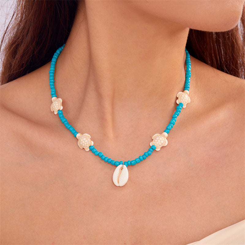 starfish necklace pearl multi-layer stacking necklace - MERGE.DAY.1.FREESTYLE