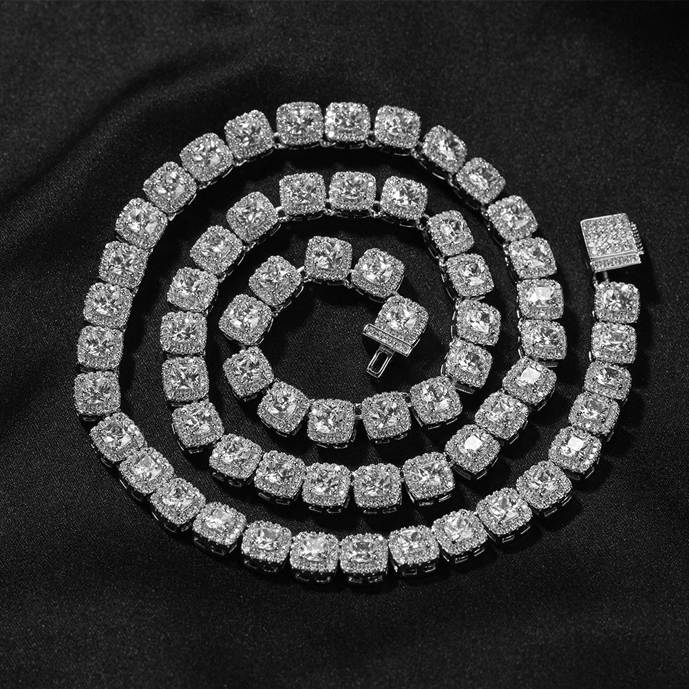 Zircon Hip Hop Necklace 7mm Gold Plated Rock Candy Chain - MERGE.DAY.1.FREESTYLE