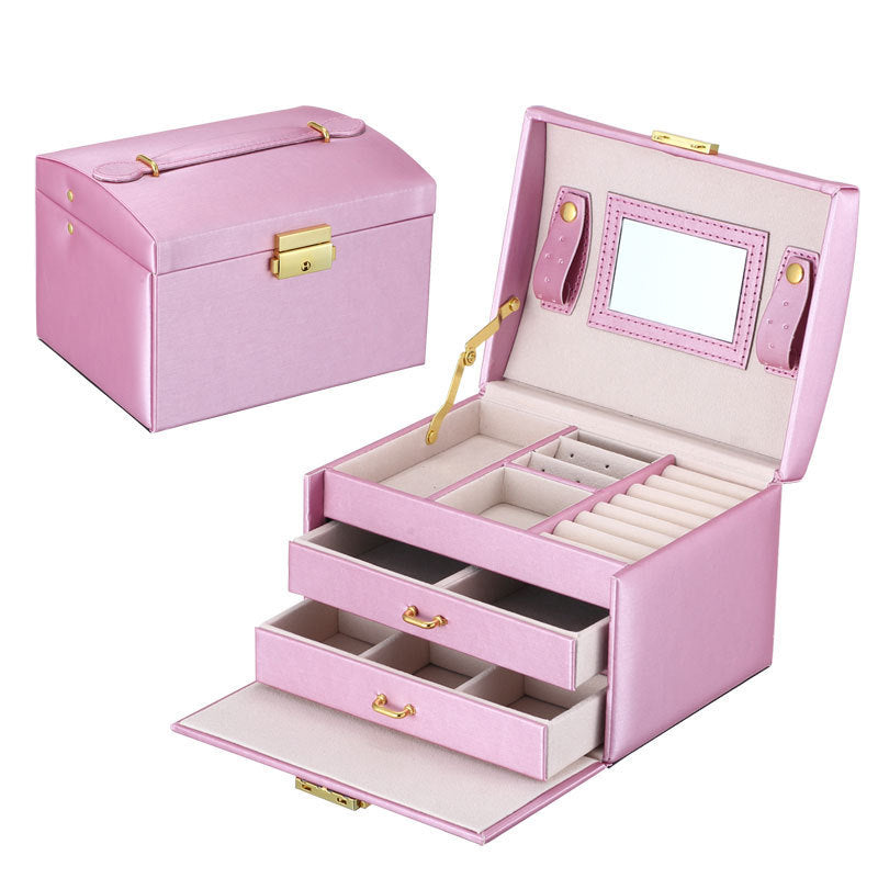 PU leather dustproof large capacity drawer jewelry box - MERGE.DAY.1.FREESTYLE
