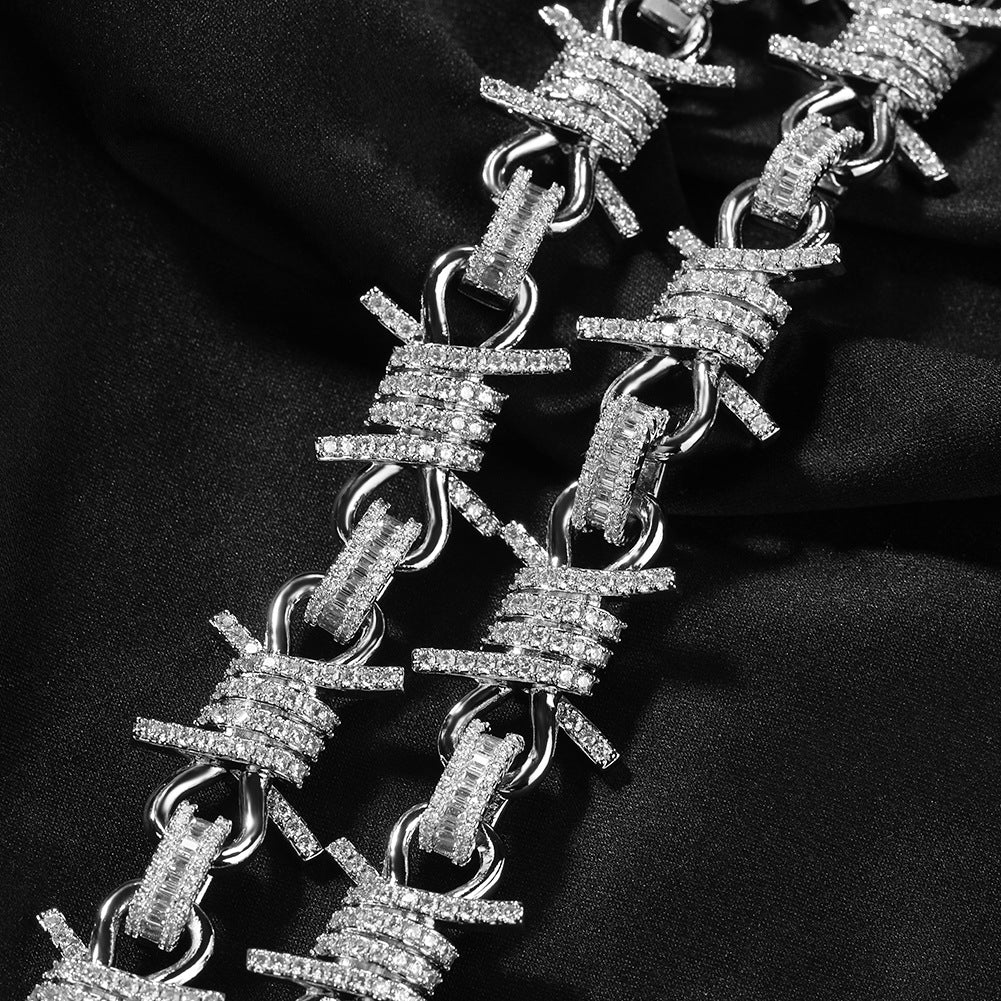 Wire chain diamond thorn necklace bracelet - MERGE.DAY.1.FREESTYLE