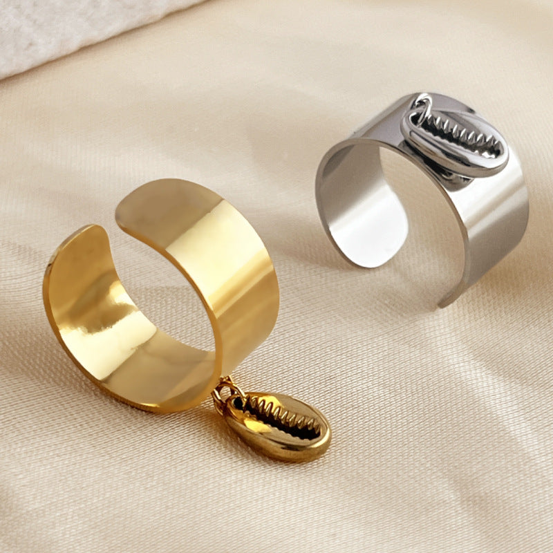 Titanium steel shell open ring - MERGE.DAY.1.FREESTYLE