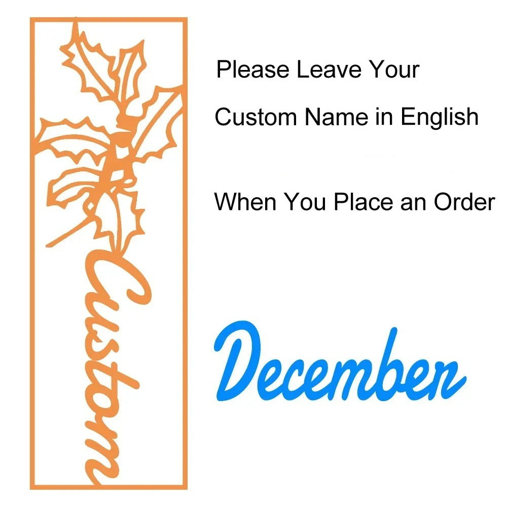 customized birthday flower name bookmark - MERGE.DAY.1.FREESTYLE