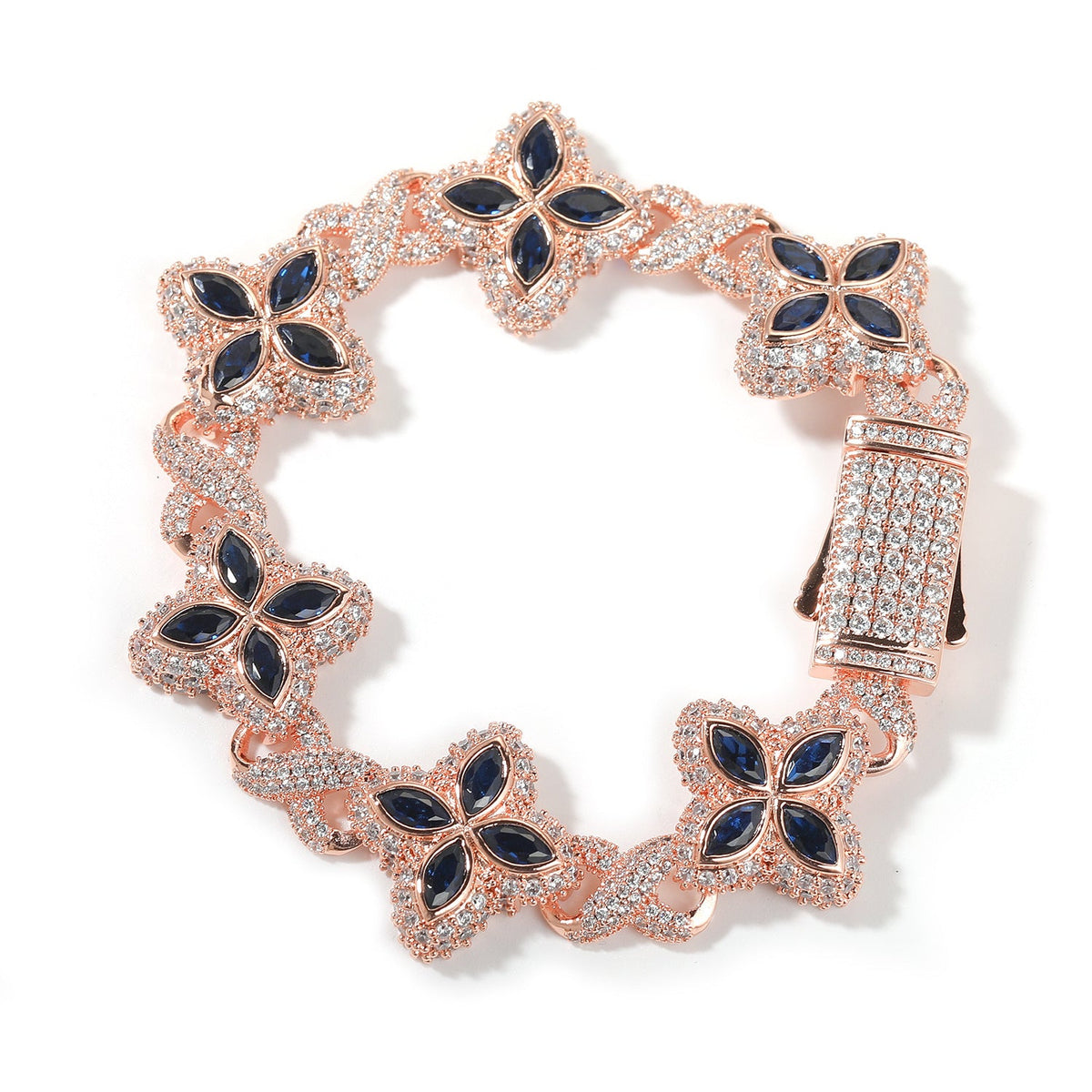 Hip-hop zircon colored infinite four-leaf clover bracelet - MERGE.DAY.1.FREESTYLE
