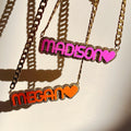 Zircon Acrylic Patch Color Name Necklace - MERGE.DAY.1.FREESTYLE