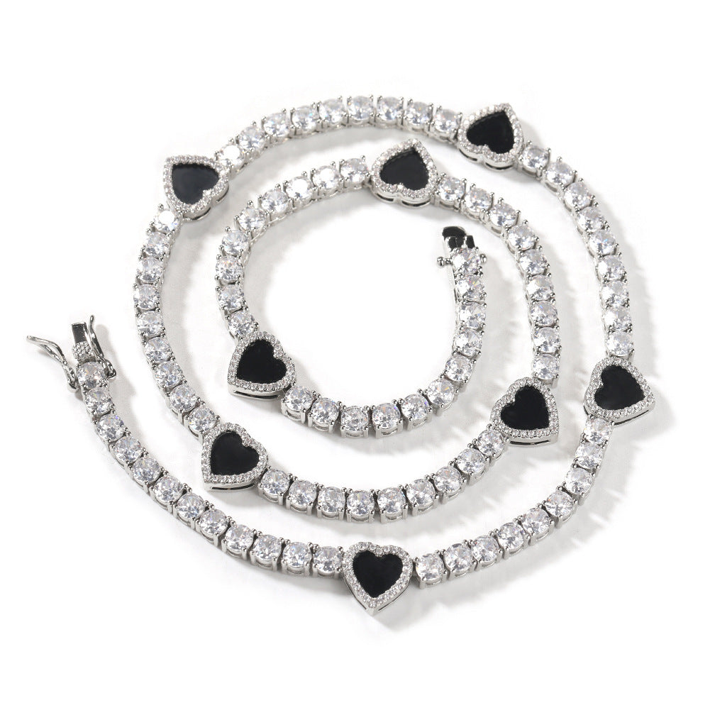 Colorful love tennis chain high-end zircon necklace bracelet - MERGE.DAY.1.FREESTYLE