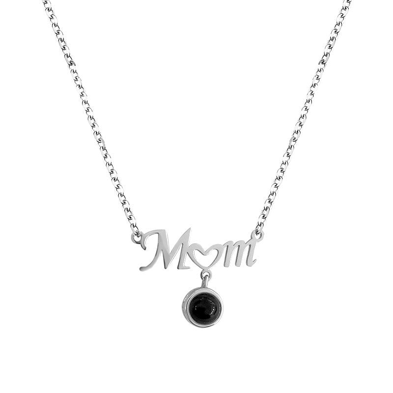 I love you love heart mom mother's Day projection Necklace - MERGE.DAY.1.FREESTYLE