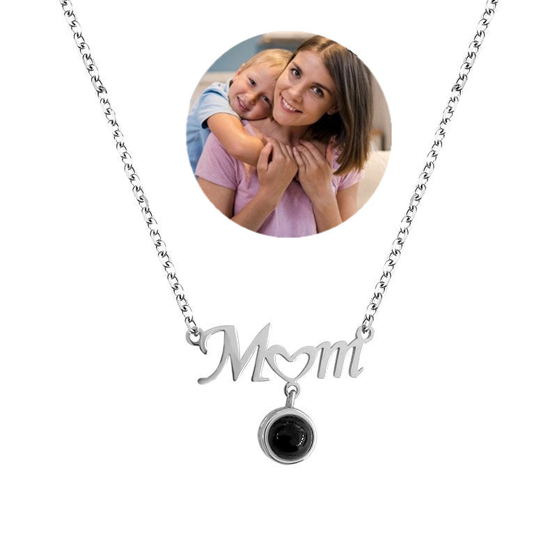 I love you love heart mom mother's Day projection Necklace - MERGE.DAY.1.FREESTYLE