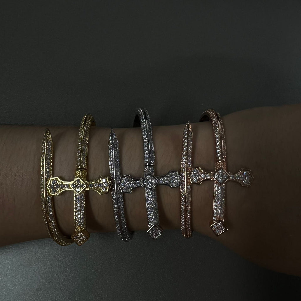 Hip-hop full-diamond justice sword bracelet inlaid with zircon - MERGE.DAY.1.FREESTYLE