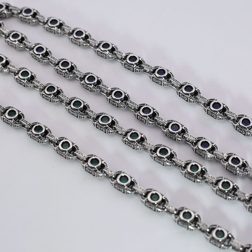 Aragogaceous pattern sapphire necklace for couples - MERGE.DAY.1.FREESTYLE