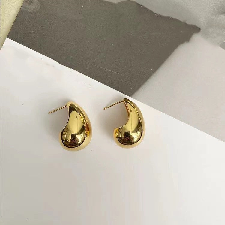 18K Gold Water Drop Earrings Simple Personality Ear Jewelry - MERGE.DAY.1.FREESTYLE