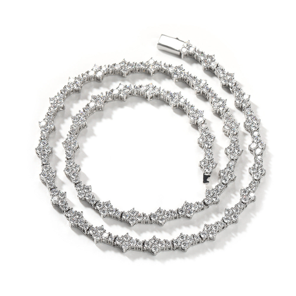 Diamond-studded high-end airplane tennis chain - MERGE.DAY.1.FREESTYLE