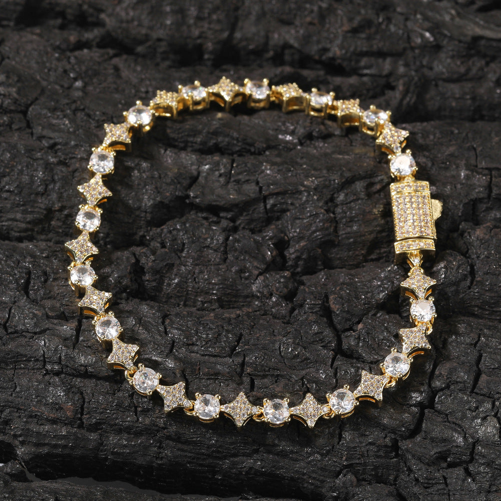 Star zircon tennis chain necklace - MERGE.DAY.1.FREESTYLE