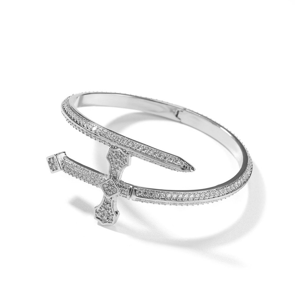 Hip-hop full-diamond justice sword bracelet inlaid with zircon - MERGE.DAY.1.FREESTYLE