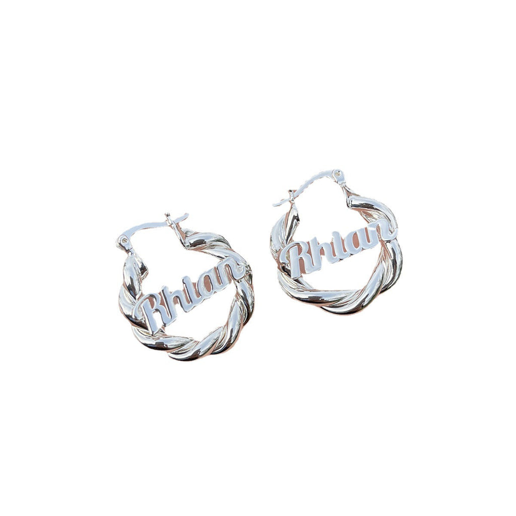 18mm Small Twist Custom Earrings - MERGE.DAY.1.FREESTYLE