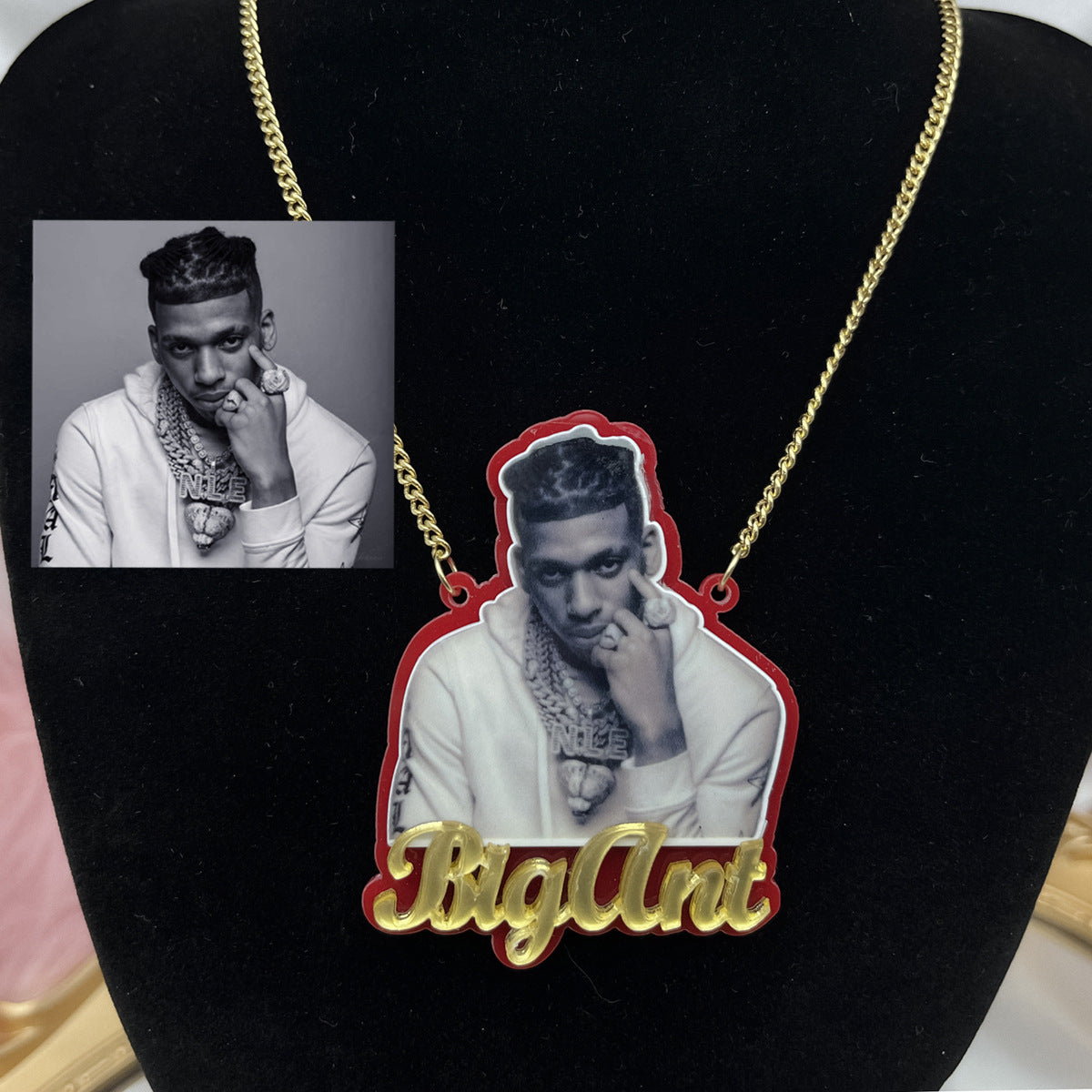 DIY color Custom Name photo necklace Personalized Acrylic Pendent Necklace Custome Jewelry - MERGE.DAY.1.FREESTYLE