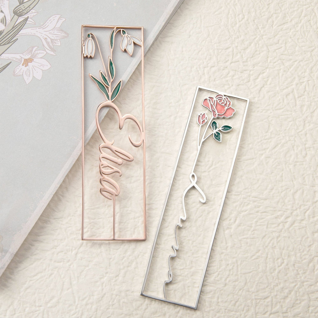 customized birthday flower name Color dripping oil bookmark - MERGE.DAY.1.FREESTYLE